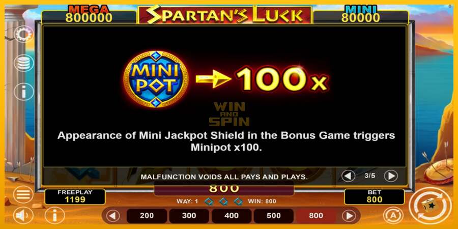 Spartans Luck Hold & Win dirua lortzeko joko-makina, irudia 6