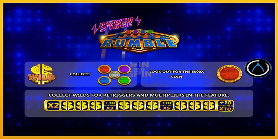 Lucky Rumble Power Surge dirua lortzeko joko-makina, irudia 1