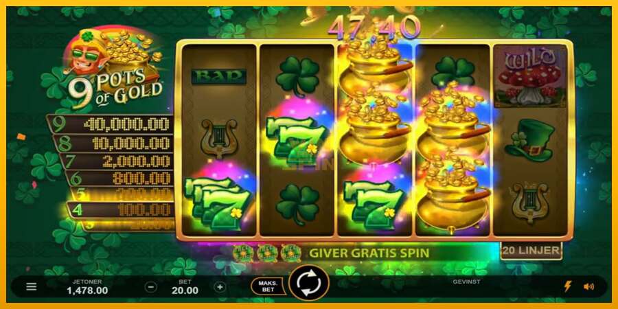 9 Pots of Gold Land & Win dirua lortzeko joko-makina, irudia 3