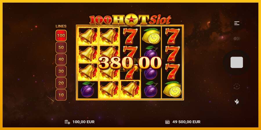 100 Hot Slot dirua lortzeko joko-makina, irudia 3