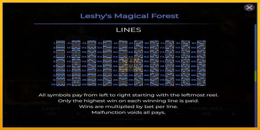 Leshys Magical Forest dirua lortzeko joko-makina, irudia 7