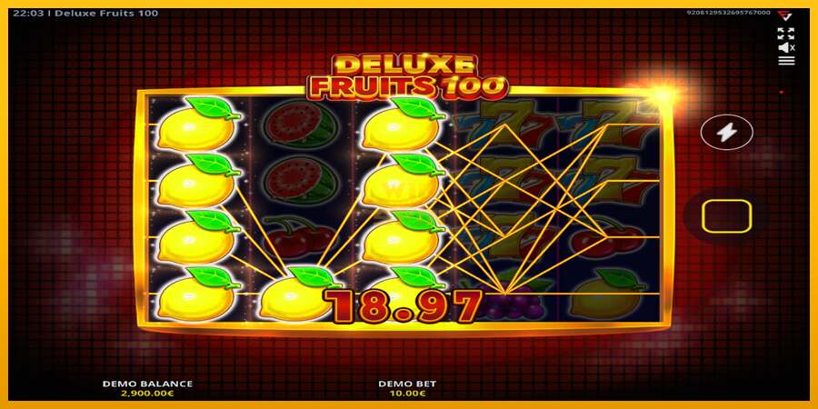 Deluxe Fruits 100 dirua lortzeko joko-makina, irudia 2