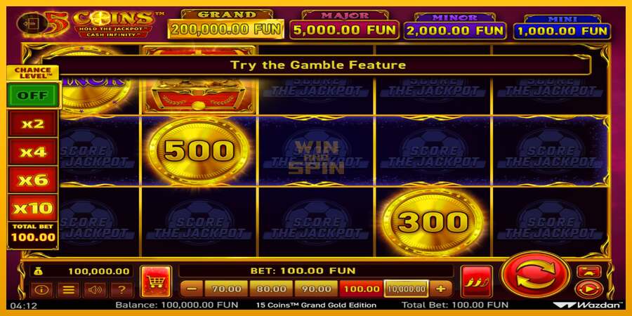 15 Coins Grand Gold Edition Score The Jackpot dirua lortzeko joko-makina, irudia 2