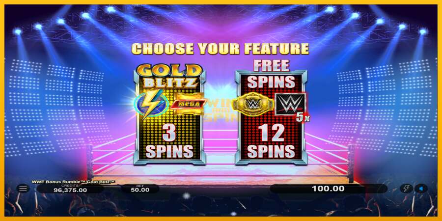 WWE Bonus Rumble Gold Blitz dirua lortzeko joko-makina, irudia 3