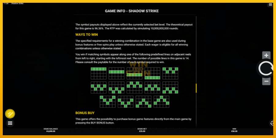 Shadow Strike dirua lortzeko joko-makina, irudia 7