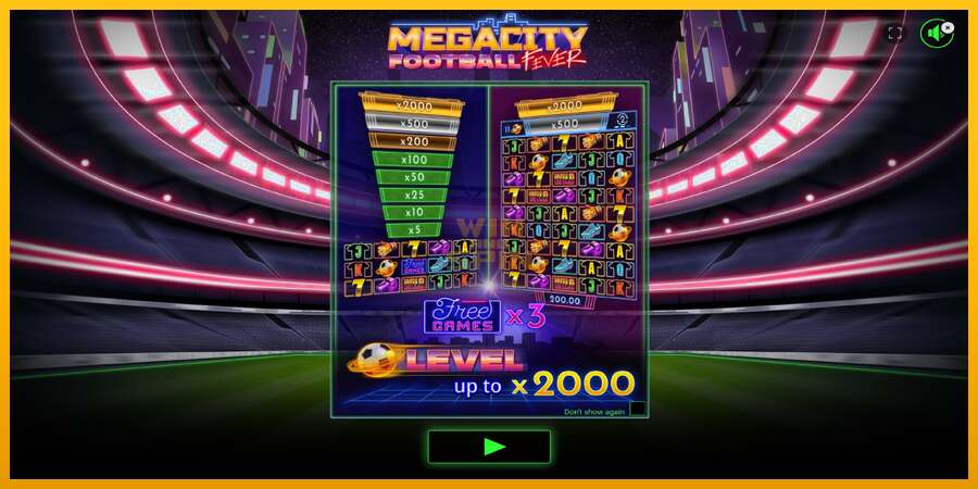 Megacity Football Fever dirua lortzeko joko-makina, irudia 2