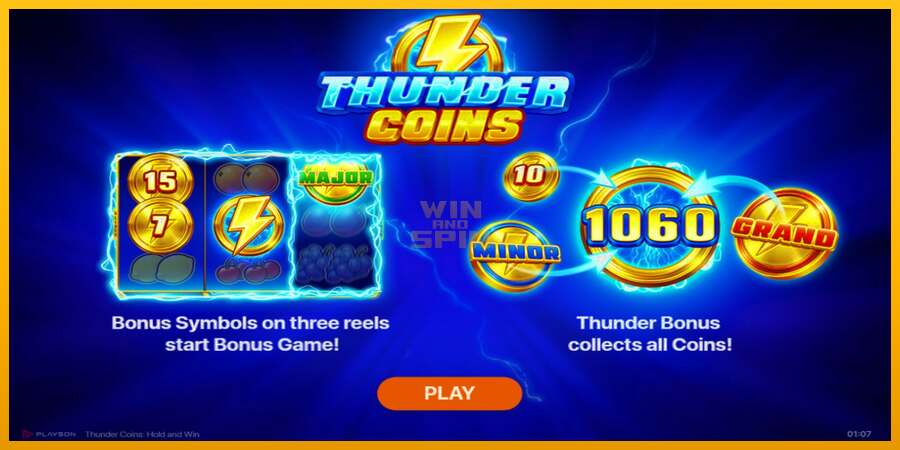 Thunder Coins dirua lortzeko joko-makina, irudia 1