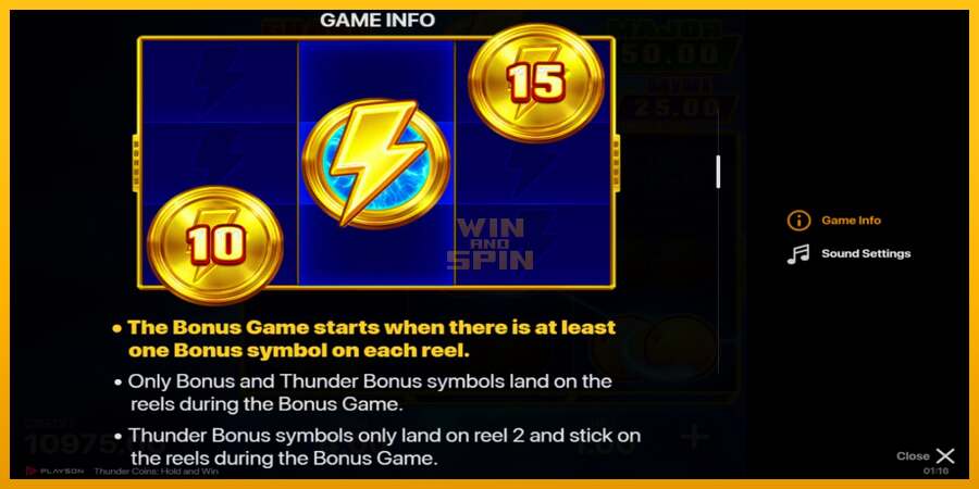 Thunder Coins dirua lortzeko joko-makina, irudia 5