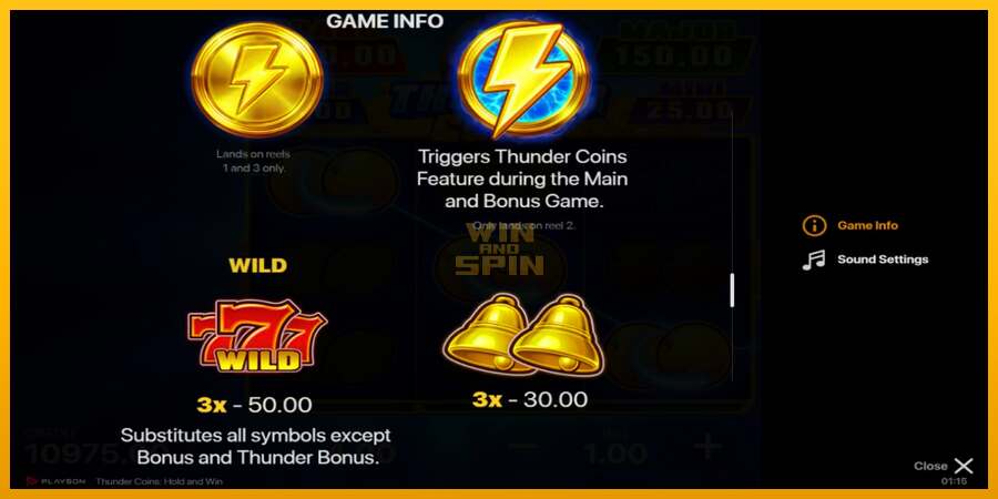 Thunder Coins dirua lortzeko joko-makina, irudia 6