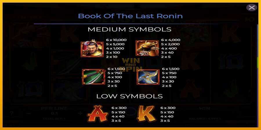 Book of the Last Ronin dirua lortzeko joko-makina, irudia 5