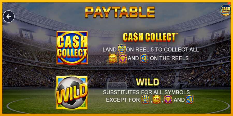 Football Cash Collect PowerPlay Jackpot dirua lortzeko joko-makina, irudia 5