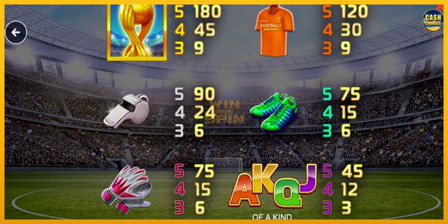 Football Cash Collect PowerPlay Jackpot dirua lortzeko joko-makina, irudia 6