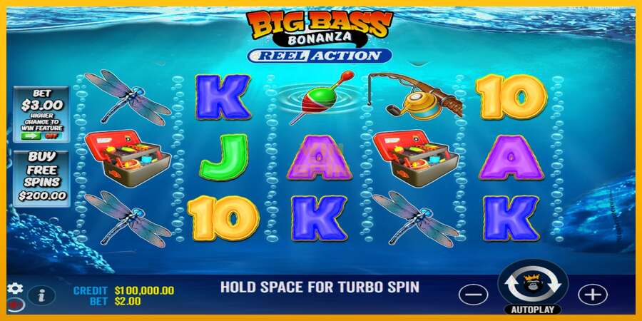 Big Bass Bonanza Reel Action dirua lortzeko joko-makina, irudia 1