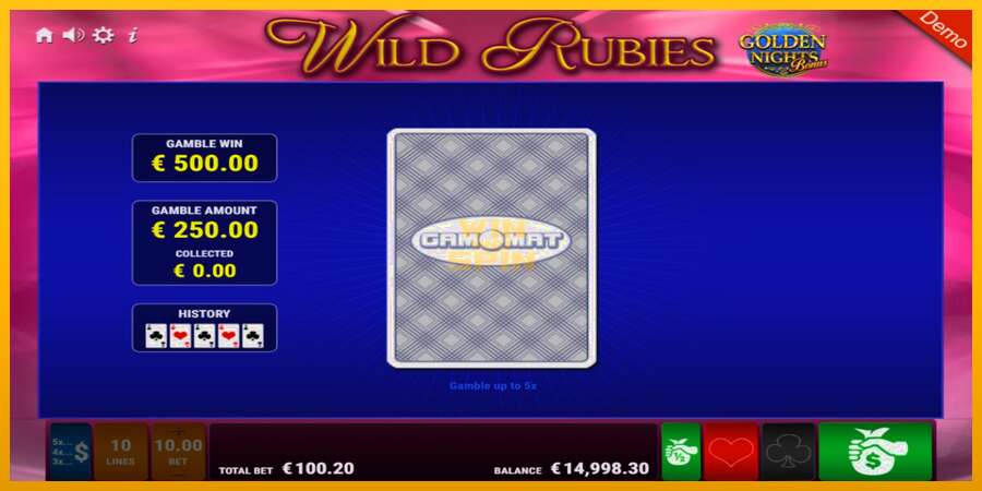 Wild Rubies Golden Nights dirua lortzeko joko-makina, irudia 9