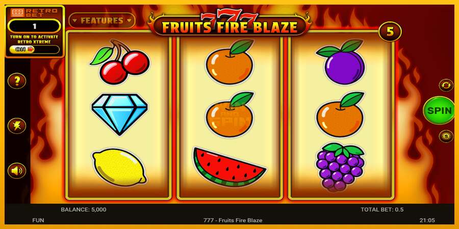 777 - Fruits Fire Blaze dirua lortzeko joko-makina, irudia 2