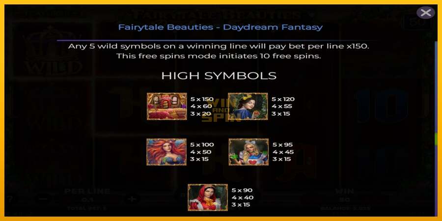 Fairytale Beauties - Daydream Fantasy dirua lortzeko joko-makina, irudia 7