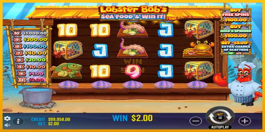 Lobster Bobs Sea Food & Win It dirua lortzeko joko-makina, irudia 3