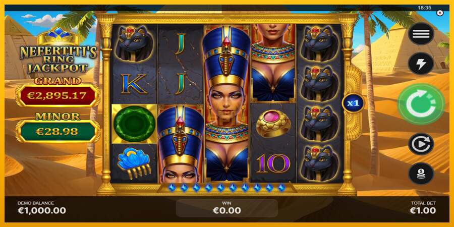 Nefertitis Ring Jackpot dirua lortzeko joko-makina, irudia 2