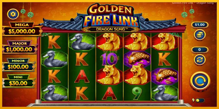 Golden Fire Link Dragon Song dirua lortzeko joko-makina, irudia 1