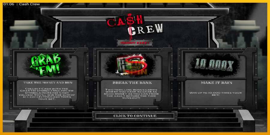 Cash Crew dirua lortzeko joko-makina, irudia 1