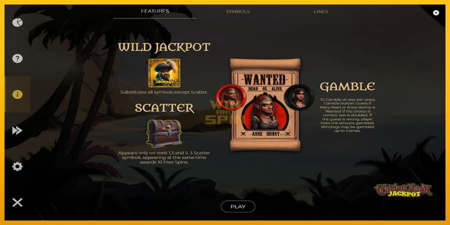 Calico Jack Jackpot dirua lortzeko joko-makina, irudia 5