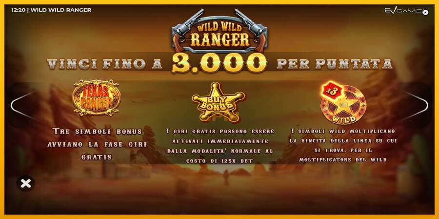 Wild Wild Ranger dirua lortzeko joko-makina, irudia 5