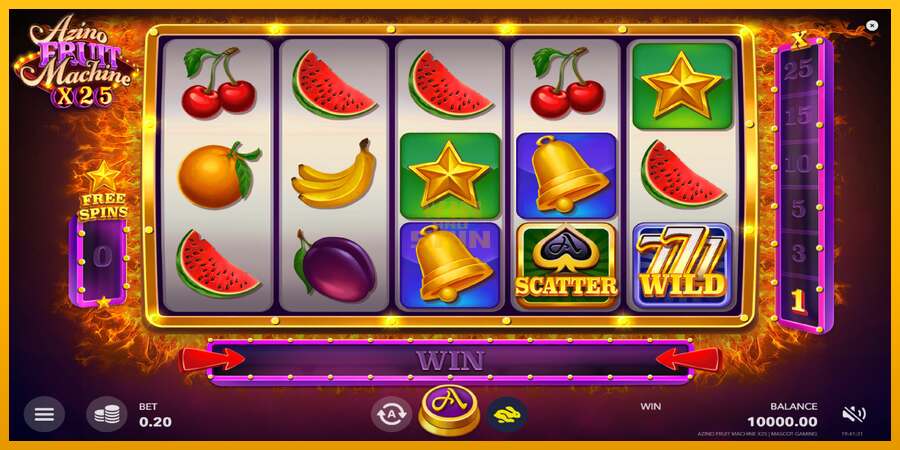 Azino Fruit Machine x25 dirua lortzeko joko-makina, irudia 2