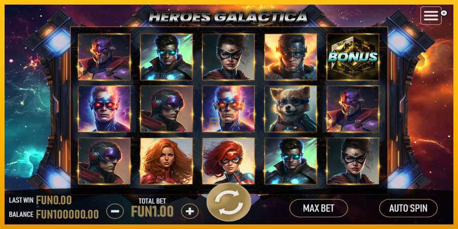 Heroes Galactica dirua lortzeko joko-makina, irudia 1