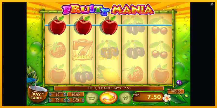 Fruity Mania dirua lortzeko joko-makina, irudia 2