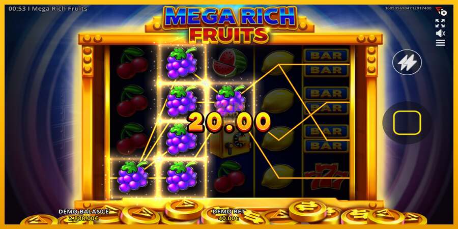 Mega Rich Fruits dirua lortzeko joko-makina, irudia 4