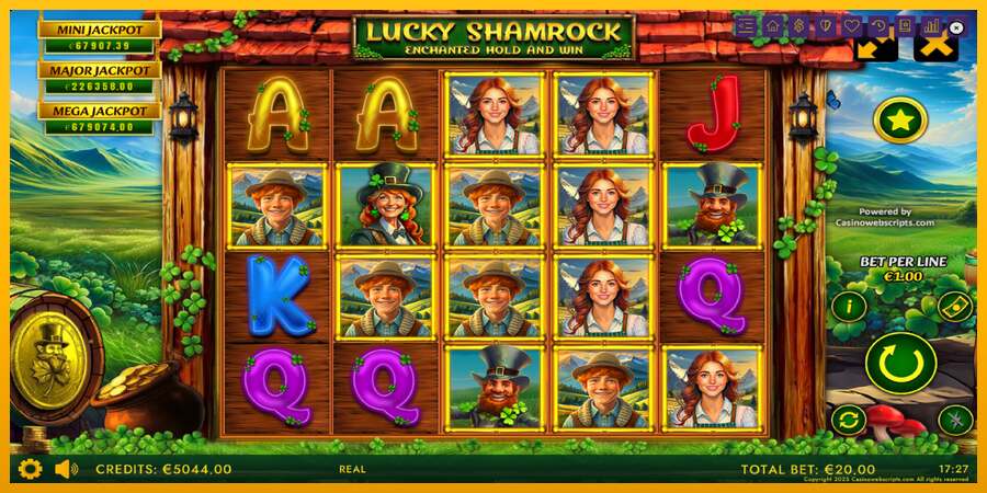 Lucky Shamrock - Enchanted Hold and Win dirua lortzeko joko-makina, irudia 2