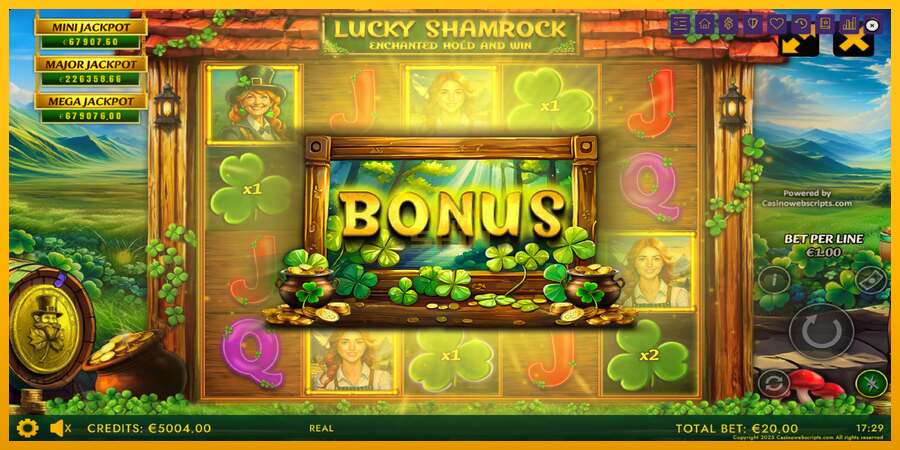 Lucky Shamrock - Enchanted Hold and Win dirua lortzeko joko-makina, irudia 3