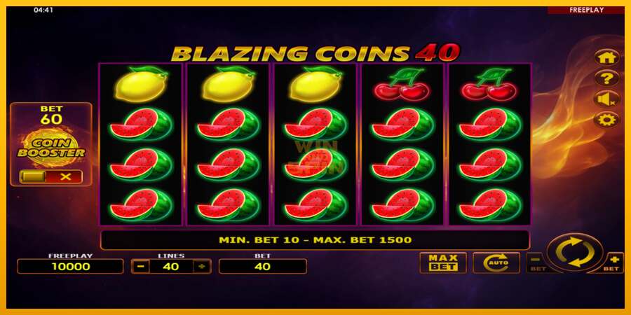 Blazing Coins 40 dirua lortzeko joko-makina, irudia 2