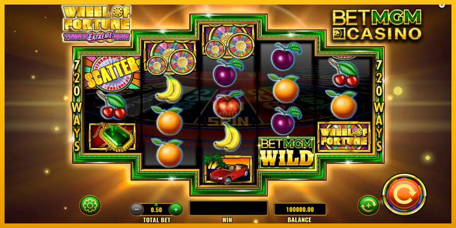 Wheel of Fortune Triple Extreme Spin BetMGM dirua lortzeko joko-makina, irudia 2