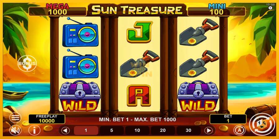 Sun Treasure Hold & Win dirua lortzeko joko-makina, irudia 2