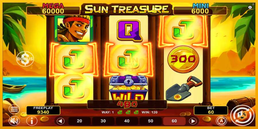 Sun Treasure Hold & Win dirua lortzeko joko-makina, irudia 3