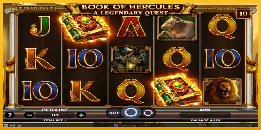 Book of Hercules - A Legendary Quest dirua lortzeko joko-makina, irudia 2