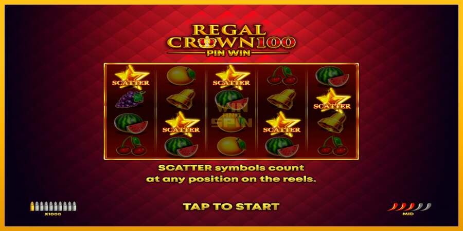 Regal Crown 100 dirua lortzeko joko-makina, irudia 1