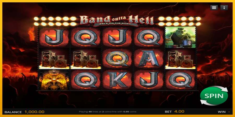 Band Outta Hell - Back on the Road dirua lortzeko joko-makina, irudia 1