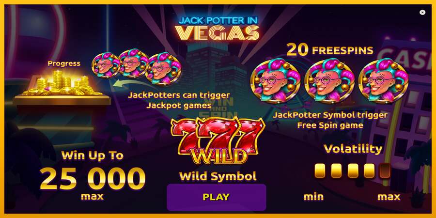 Jack Potter in Vegas dirua lortzeko joko-makina, irudia 1