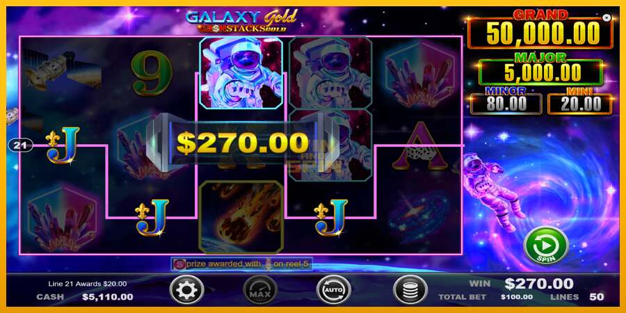 Galaxy Gold CashStacks Gold dirua lortzeko joko-makina, irudia 4