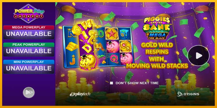 Piggies and the Bank PowerPlay Jackpot dirua lortzeko joko-makina, irudia 1