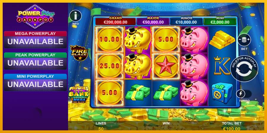 Piggies and the Bank PowerPlay Jackpot dirua lortzeko joko-makina, irudia 2