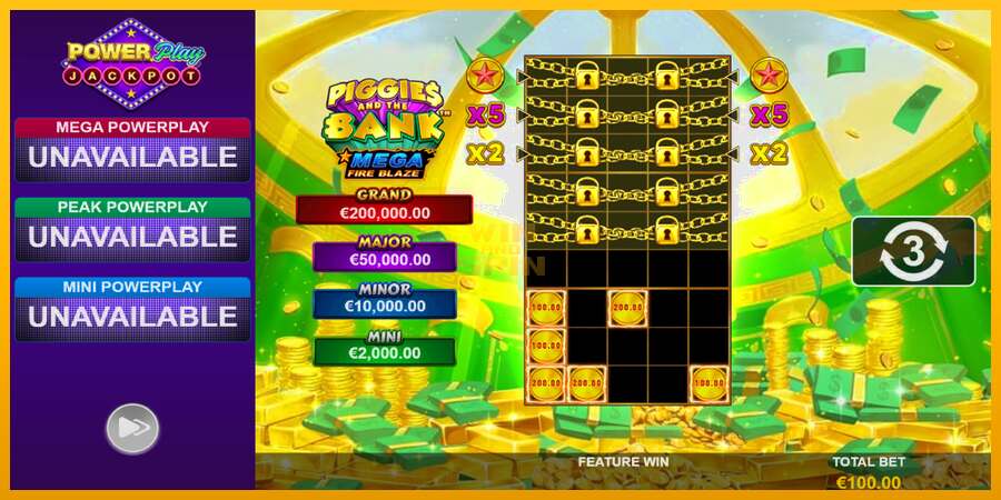 Piggies and the Bank PowerPlay Jackpot dirua lortzeko joko-makina, irudia 4