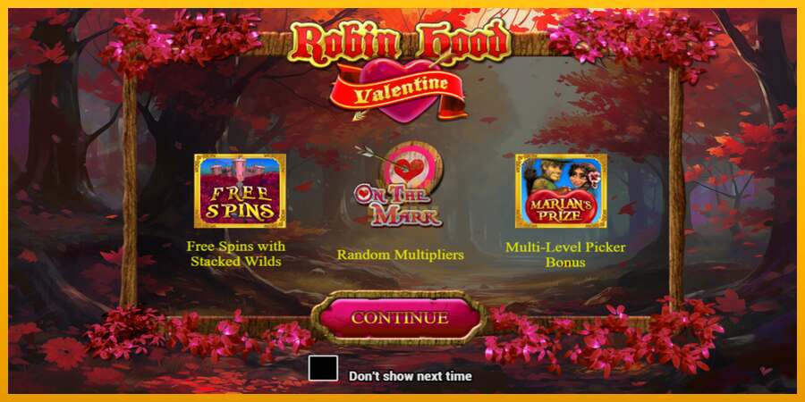 Robin Hood Valentine dirua lortzeko joko-makina, irudia 1