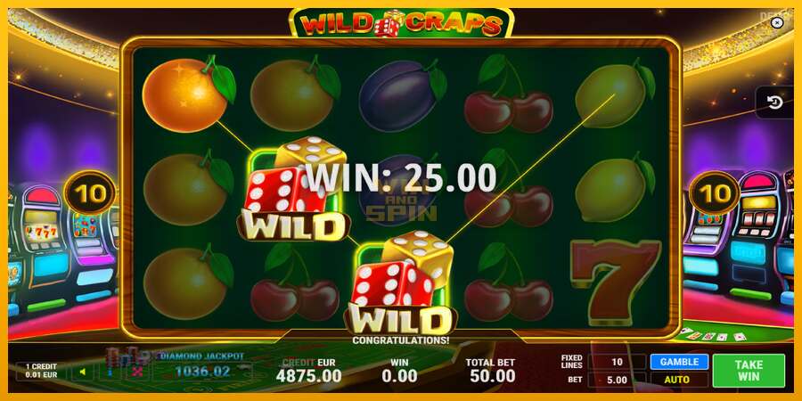 Wild Craps dirua lortzeko joko-makina, irudia 4