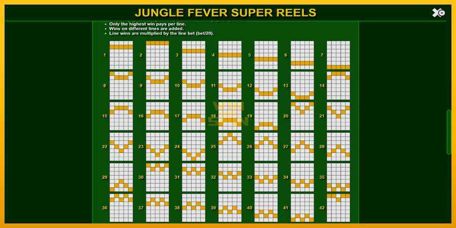 Jungle Fever Super Reels dirua lortzeko joko-makina, irudia 7