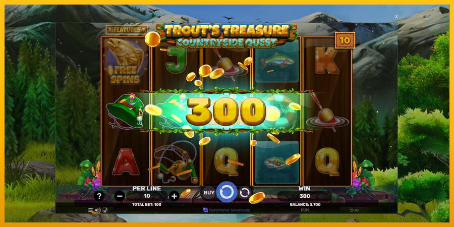 Trouts Treasure Countryside Quest dirua lortzeko joko-makina, irudia 4