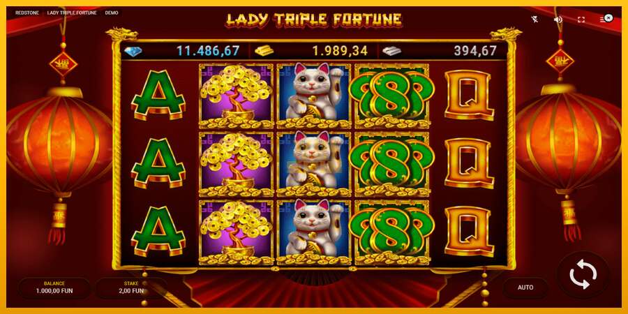 Lady Triple Fortune dirua lortzeko joko-makina, irudia 2