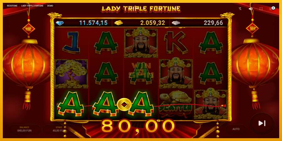 Lady Triple Fortune dirua lortzeko joko-makina, irudia 3